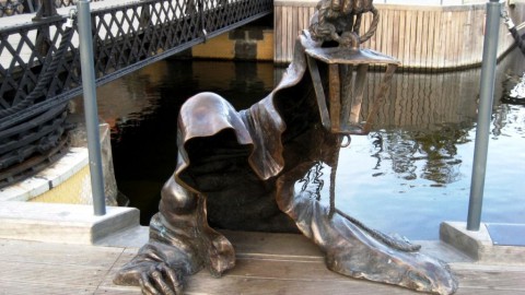 The statue of dark ghost shadow – Klaipeda (Lithuania) 暗影鬼影 – 克萊佩達（立陶宛）