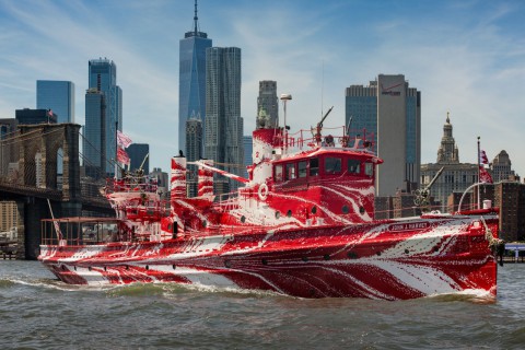 Fireboat With Contemporary Camouflage
