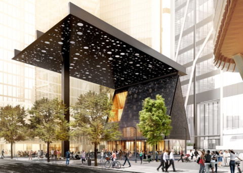 David Adjaye designs Sydney Plaza canopy to evoke Aboriginal paintings 大衛·阿賈耶（David Adjaye）設計悉尼廣場的樹冠以喚起土著繪畫