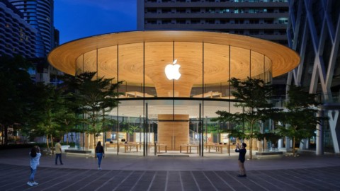 Tree-like column is centrepiece of Apple Central World by Foster + Partners｜樹狀的柱子是Foster + Partners在Apple Central World的核心