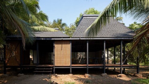 Architecture Brio raises artist’s cabin on stilts in India｜建築Brio在印度的高蹺上提高了藝術家的小屋